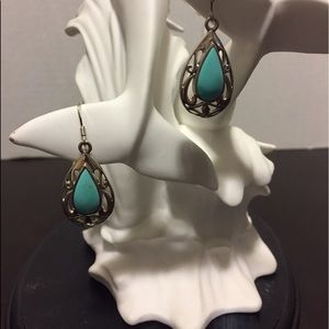 Turquoise and Silver Earrings.